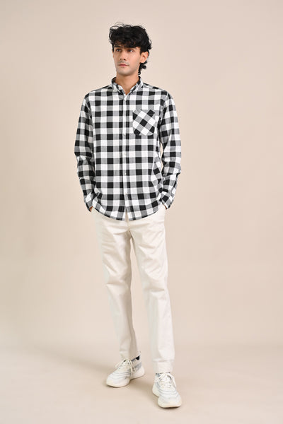 BUTTON DOWN DOBBY CHECK SHIRT